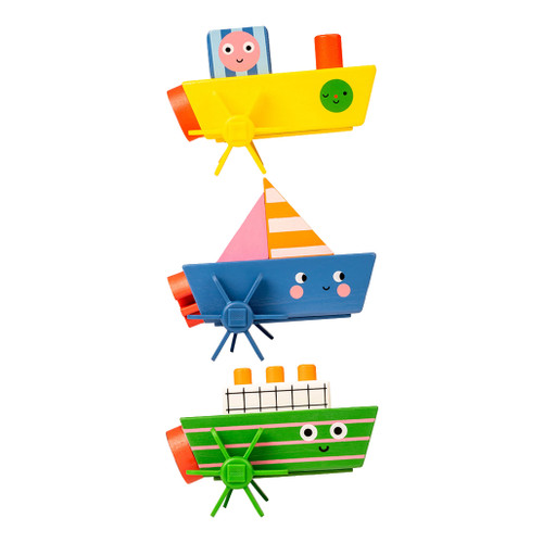 An image of Kikkerland Wind-Up Boats. 