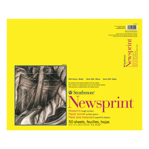 An image of a Strathmore 300 Series Rough Newsprint Pad.